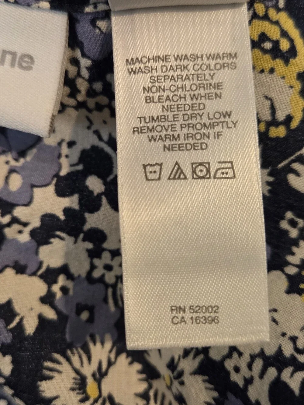 Liz Claiborne long-sleeve floral button-down Cotton Shirt